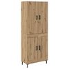 vidaXL Highboard Artisan Eiken 69,5 x 34 x 180 cm Bewerkt hout