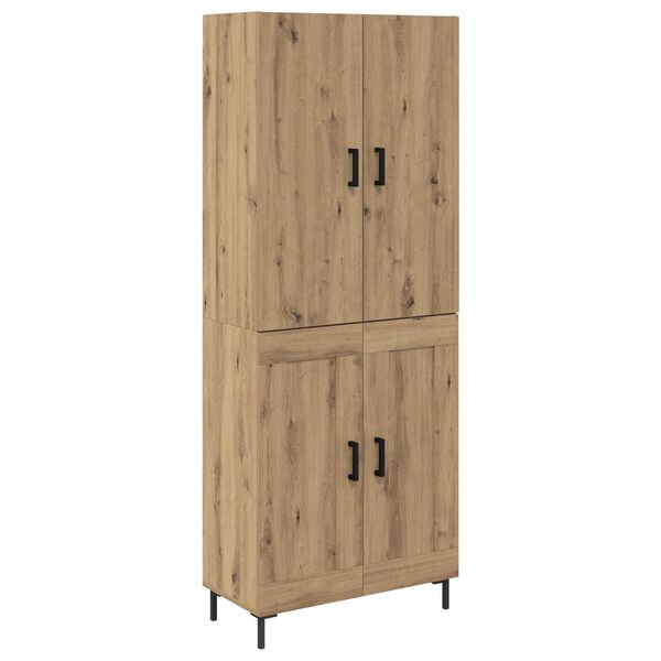 vidaXL Highboard Artisan Eiken 69,5 x 34 x 180 cm Bewerkt hout