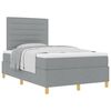 vidaXL Boxspringbed met matras Lichtgrijs 120 x 190 cm Stof