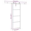 vidaXL Schuifdeur met beslagset 76x205 cm ESG glas zwart