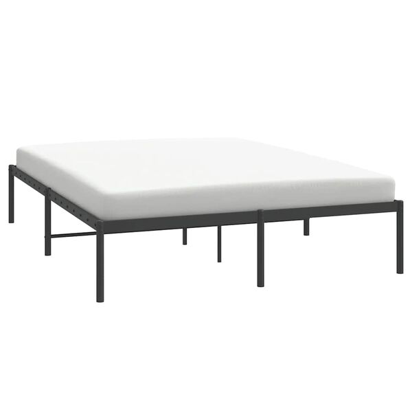 vidaXL Bedframe metaal zwart 140x190 cm