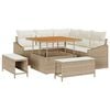 vidaXL Tuinbankenset 8 st Beige poly rattan