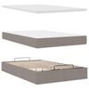 vidaXL Ottoman bed met matras 120x190 cm stof taupe