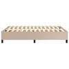 vidaXL Boxspring bed kunstleer cappuccinokleurig 140x190 cm