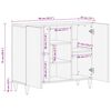 vidaXL Dressoir 90x33x75 cm massief mangohout