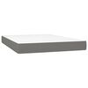 vidaXL Boxspring met matras en LED stof donkergrijs 140x200 cm
