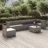 vidaXL 8-delige Loungeset met kussens poly rattan grijs