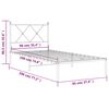 vidaXL Bedframe met hoofdbord metaal zwart 90x190 cm