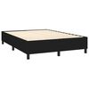 vidaXL Boxspring met matras en LED stof zwart 140x190 cm