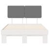 vidaXL Bedframe met Gevoerd Hoofdgedeelte Lichtgrijs 120 x 200 cm