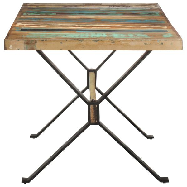 vidaXL Eettafel 160x80x76 cm massief gerecycled hout