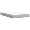 vidaXL Boxspring met matras fluweel lichtgrijs 120x200 cm