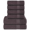vidaXL 6-delige Handdoekenset FROGN 360 g/m&sup2; antraciet
