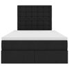 vidaXL Opbergbed met LED met matras Zwart 120 x 200 cm Polyester