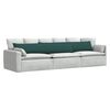 vidaXL Sofa Kussens 2 stuks Donkergroen 200 x 40 cm Stof