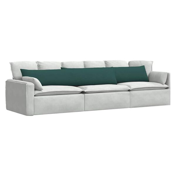 vidaXL Sofa Kussens 2 stuks Donkergroen 200 x 40 cm Stof