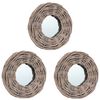 vidaXL Spiegels 3 st 15 cm wicker