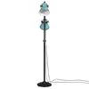 vidaXL Vloerlamp 25 W E27 25x25x90/140 cm verweerd blauw