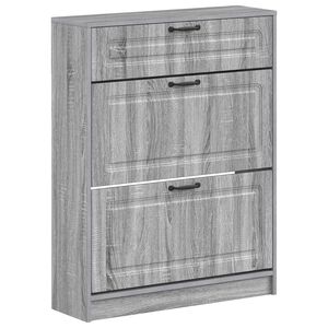 vidaXL Schoenenkast UTRECHT 78 x 24 x 100 cm Bewerkt hout Grijs Sonoma