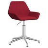 vidaXL Eetkamerstoel draaibaar stof wijnrood