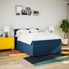 vidaXL Boxspring met matras stof blauw 140x200 cm