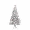 vidaXL Kerstboom met 150 LED met standaard Zilver 120 cm PET