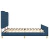 vidaXL Bedframe met hoofdeinde Blauw 200 x 200 cm Stof