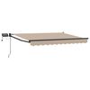 vidaXL Handbediende luifel met LED's Beige en Antraciet 3,5 x 2 m