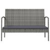 vidaXL 8-delige Loungeset met kussens poly rattan grijs