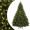 vidaXL Kunstmatige Inklapbare Kerstboom 270 cm 600 LED's Warmwit staal