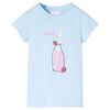 Kindershirt 128 zachtblauw