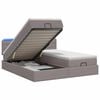 vidaXL Ottoman Bed met Matrassen en LED Taupe 180 x 200 cm Stof