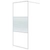 vidaXL Inloopdouchewand 90x195 cm transparant ESG-glas wit