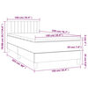 vidaXL Boxspring met matras stof donkerbruin 100x200 cm