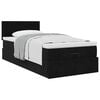 vidaXL Ottoman bed met matras 100x200 cm fluweel zwart