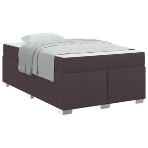 vidaXL Bedframe met matras Donkerbruin 120 x 200 cm Stof