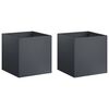 vidaXL Tuin Bloempot 2 st Antraciet 35 x 35 x 35 cm Koudgewalst staal