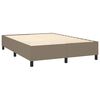 vidaXL Boxspring met matras stof taupe 140x190 cm