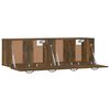 vidaXL Wandkasten 2 st 80x35x36,5 cm bewerkt hout gerookt eikenkleur