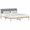 vidaXL Bedframe met Gevoerd Hoofdgedeelte Bruin 180 x 200 cm
