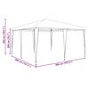 vidaXL Partytent Blauw 400 x 400 x 266 cm Polyethyleen en Staal