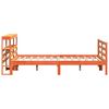 vidaXL Bed met matras massief grenenhout wasbruin 140x190 cm