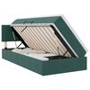 vidaXL LED Opslagbed met Matras Donkergroen 90 x 190 cm Fluweel