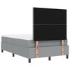 vidaXL Boxspringbed met hoofdeinde Lichtgrijs 120 x 190 cm Stof