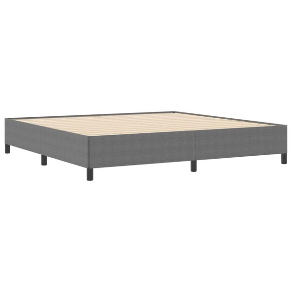 vidaXL Boxspringbed Lichtgrijs 200 x 200 cm Katoen Stof