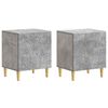 vidaXL Nachtkastje 2 st Betongrijs 43 x 34,5 x 50 cm Bewerkt hout