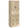 vidaXL Kastenset 2 st 66 x 34,5 x 87 cm Bewerkt hout Sonoma Eiken
