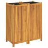 vidaXL Plantenbak met voering 84x42x100 cm massief acaciahout