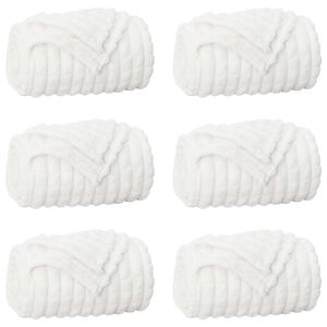 vidaXL Kleden 6 st Wit 200 x 150 cm 4.5 kg Fleece