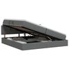 vidaXL Opbergbed met matras Donkergrijs 200 x 200 cm fluweel